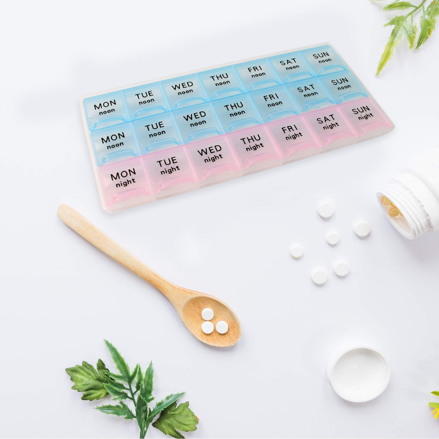 Weekly Pill Organizer Box With 21 Compartments (1 Pc) Weekly Pill Organizer Box With 21 Compartments (1 Pc)